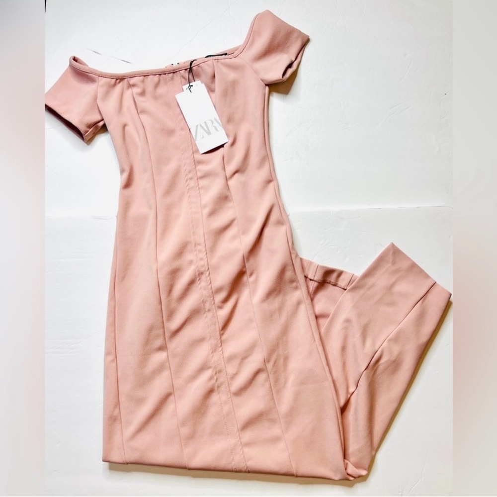 Pale midi Zara dress new with tags - Picture 7 of 8